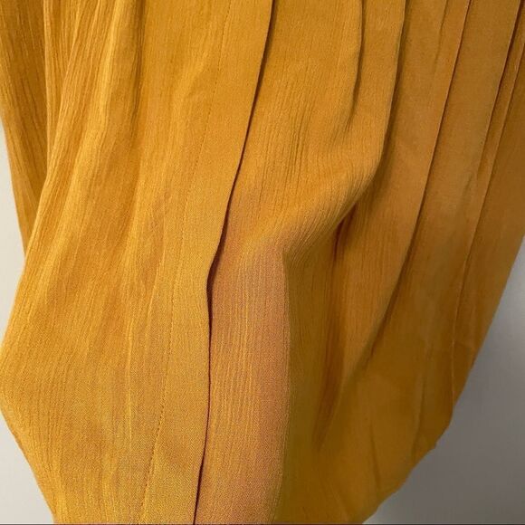 Nordstrom Oversized Boho Fall Mustard Long Sleeve Dress DR2 - Picture 12 of 16